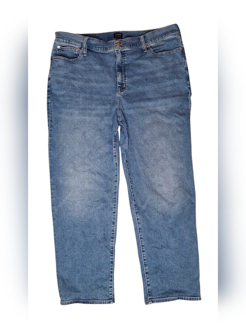 J. Crew High-Rise Stovepipe Jean In Signature Stretch Medium Wash Size 35